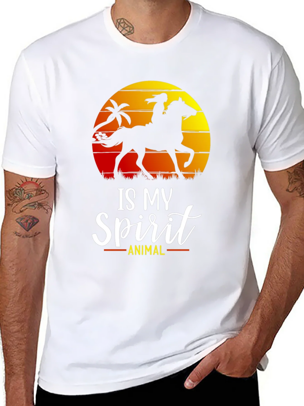 Horse Spirit Animal T-Shirt | Equestrian Silhouette Tee product image 10
