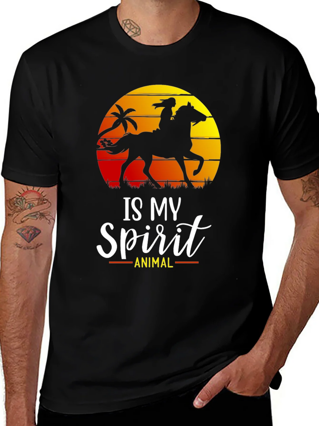 Horse Spirit Animal T-Shirt | Equestrian Silhouette Tee product image 1