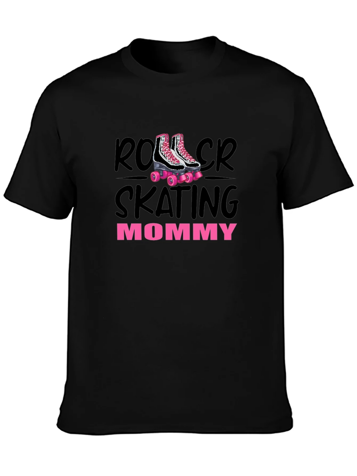 Roller Skating Mommy T-Shirt Black product image 6