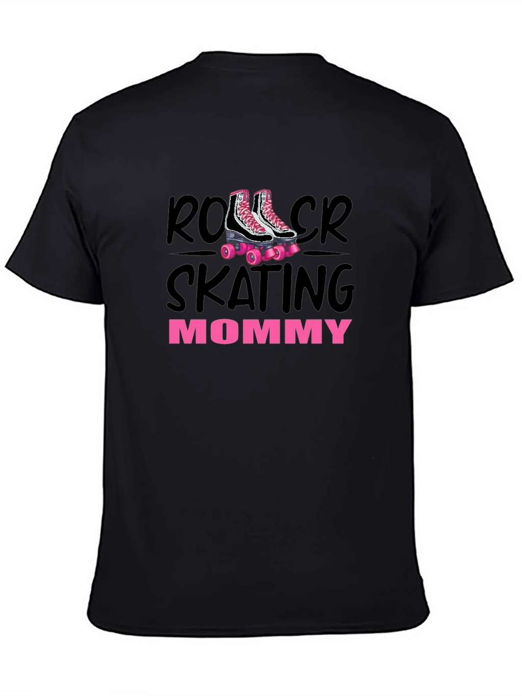 Roller Skating Mommy T-Shirt Black product image 7