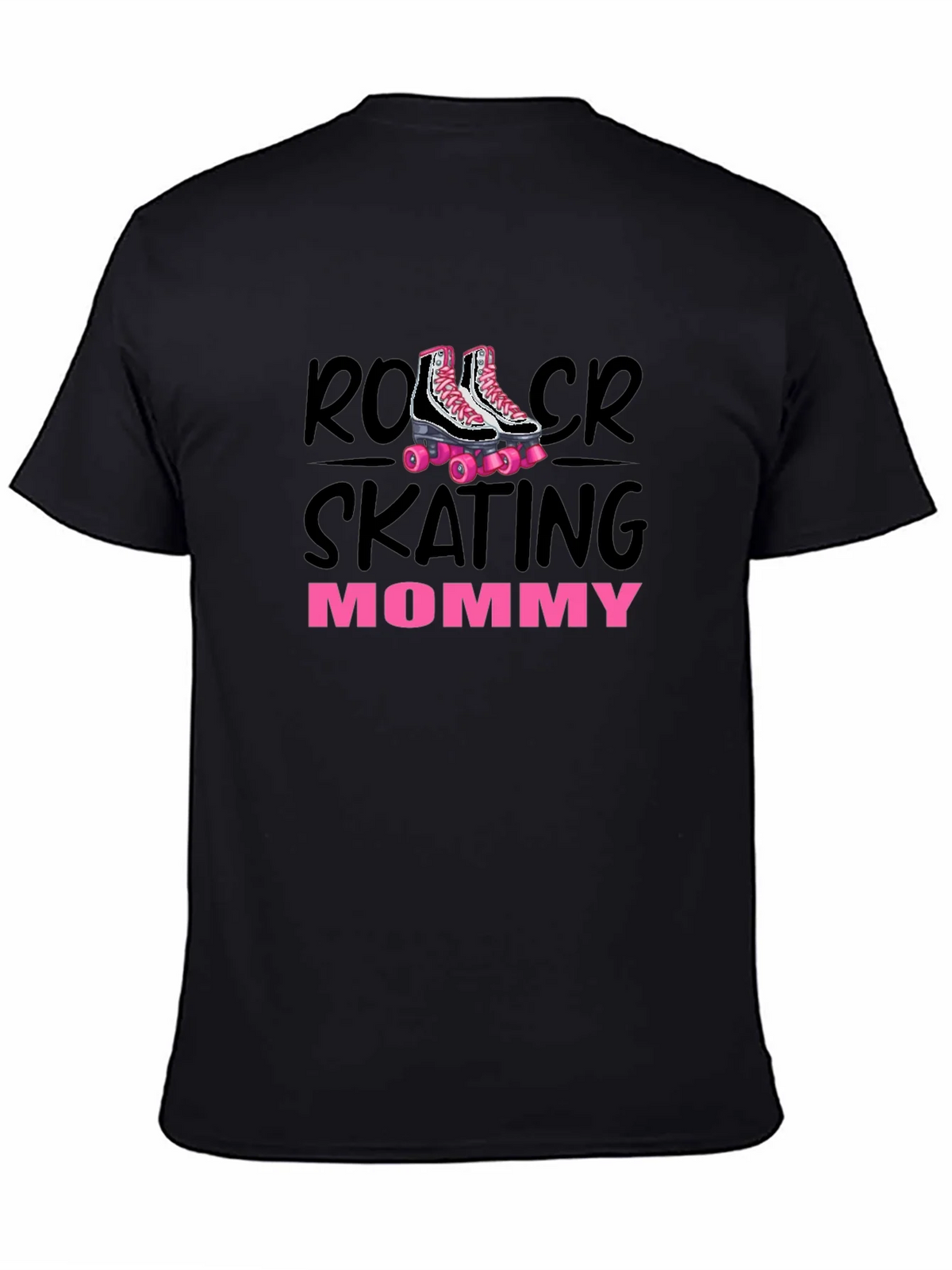 Roller Skating Mommy T-Shirt Black product image 7