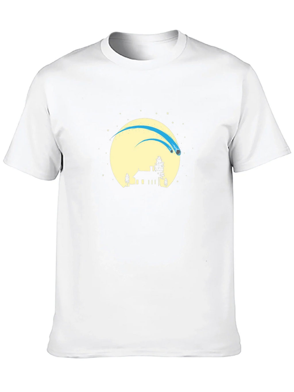 Silhouette Comet Moon Black T-Shirt product image 12