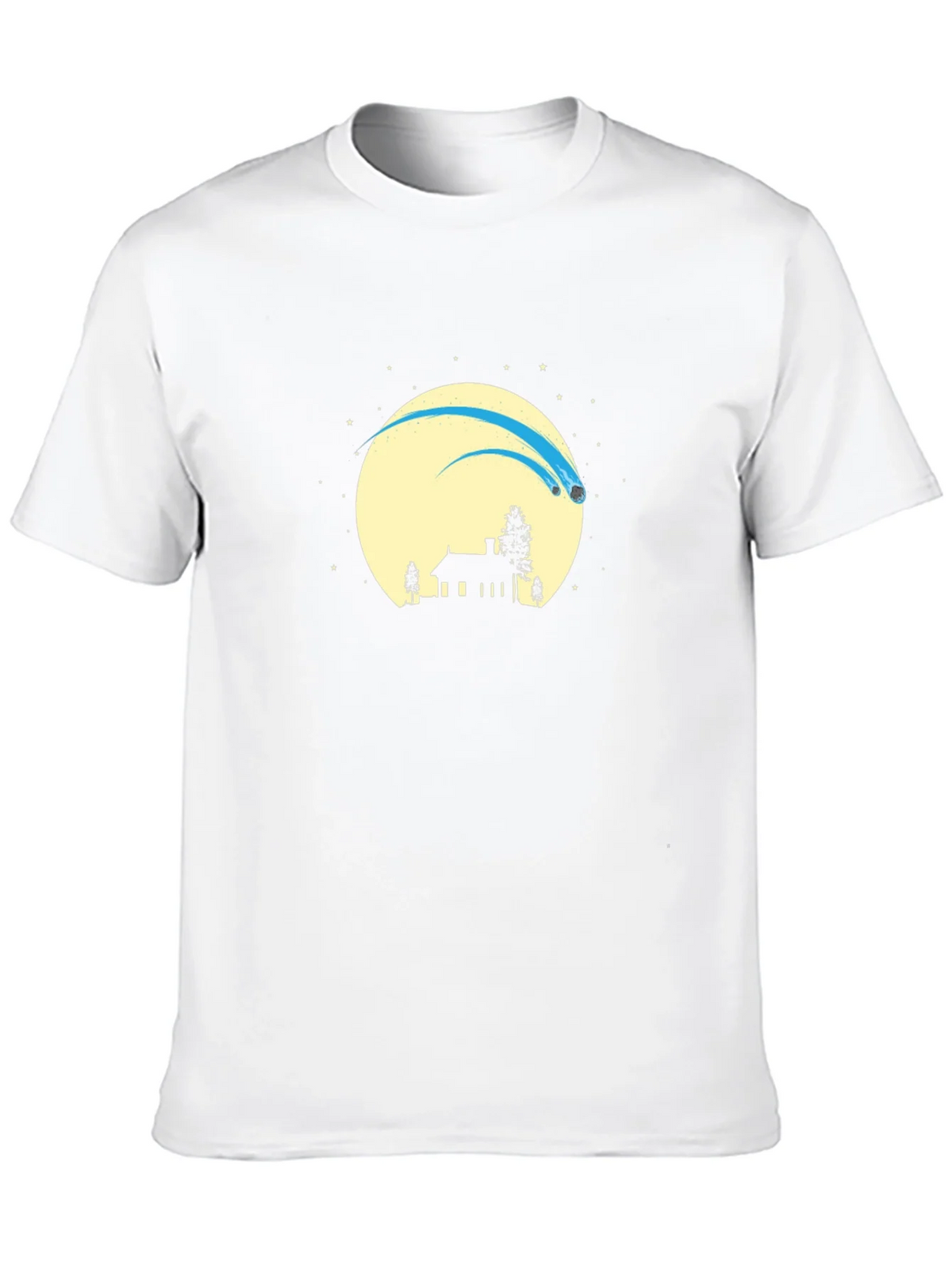 Silhouette Comet Moon Black T-Shirt product image 12