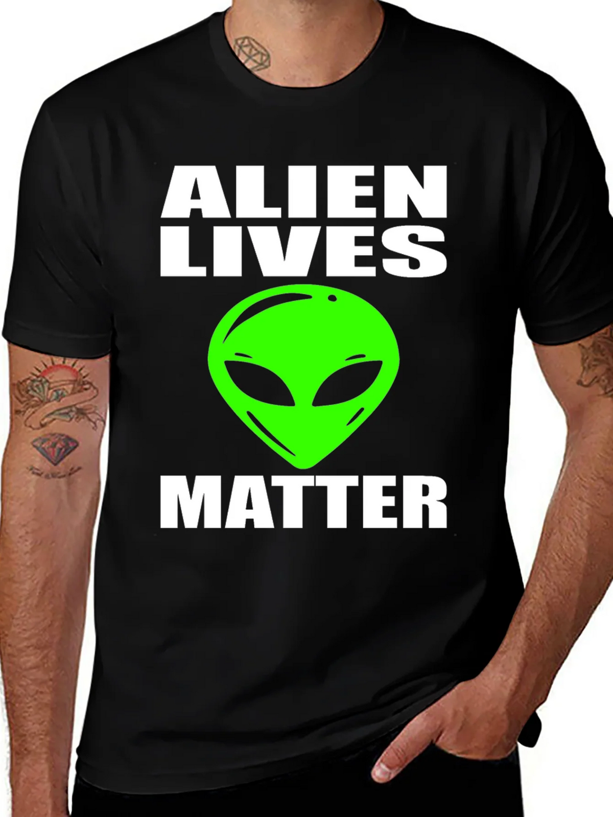 Alien Lives Matter Graphic Tee - Black product image 1