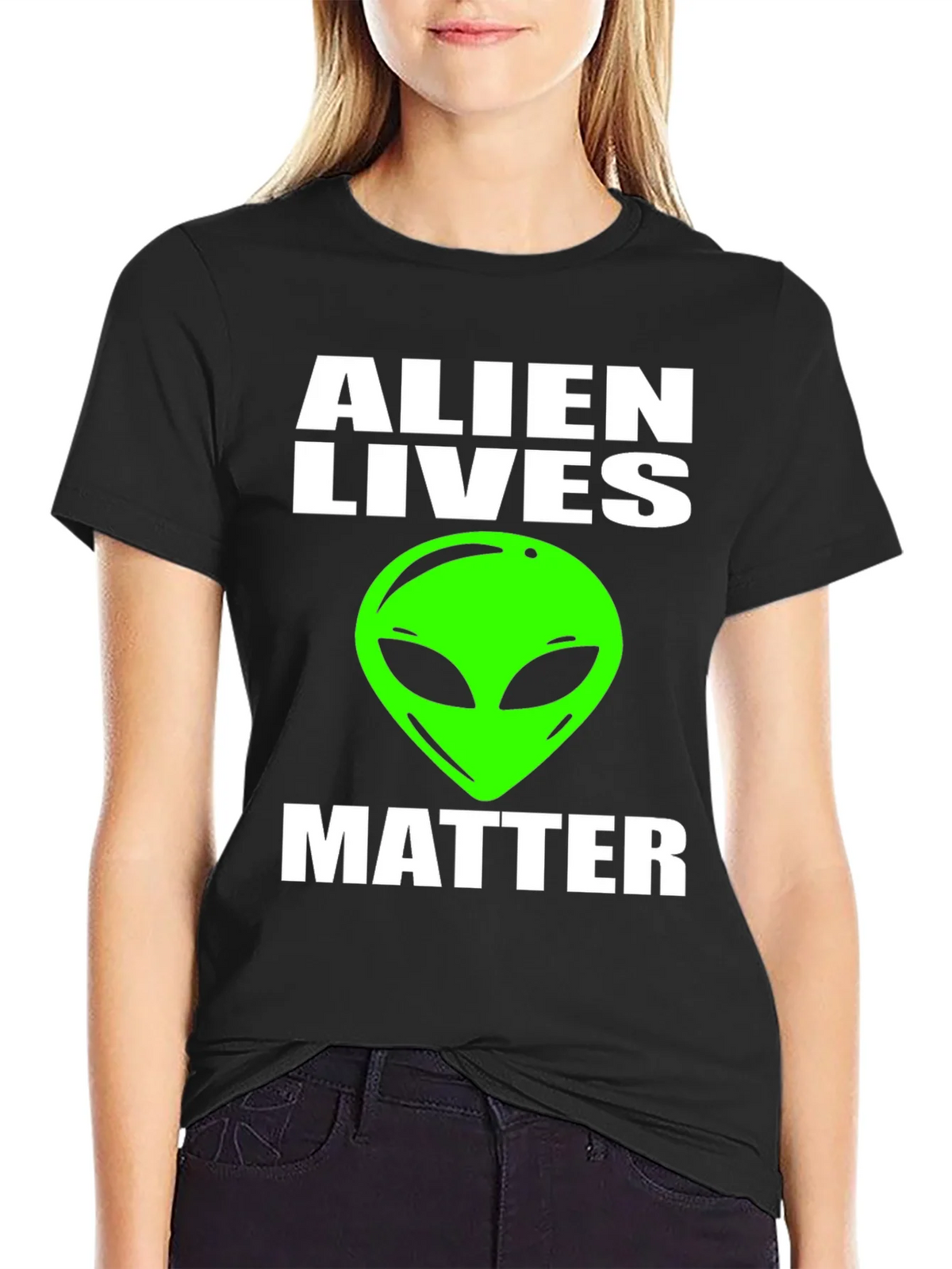 Alien Lives Matter Graphic Tee - Black product image 5