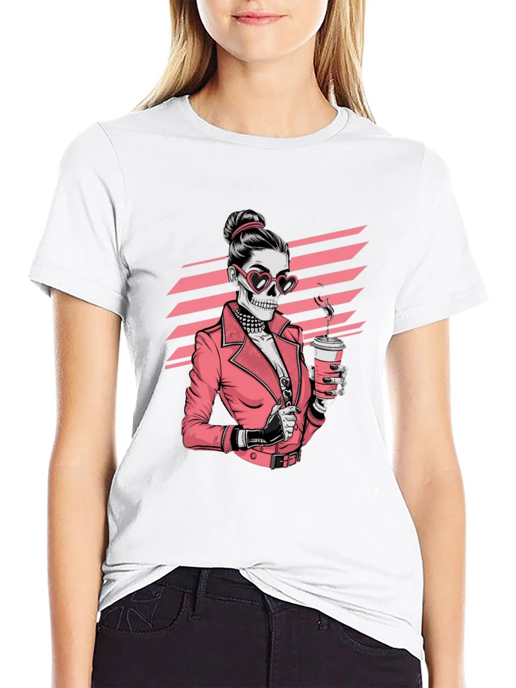 Skull Coffee Lover Graphic Tee - Black T-Shirt product image 11