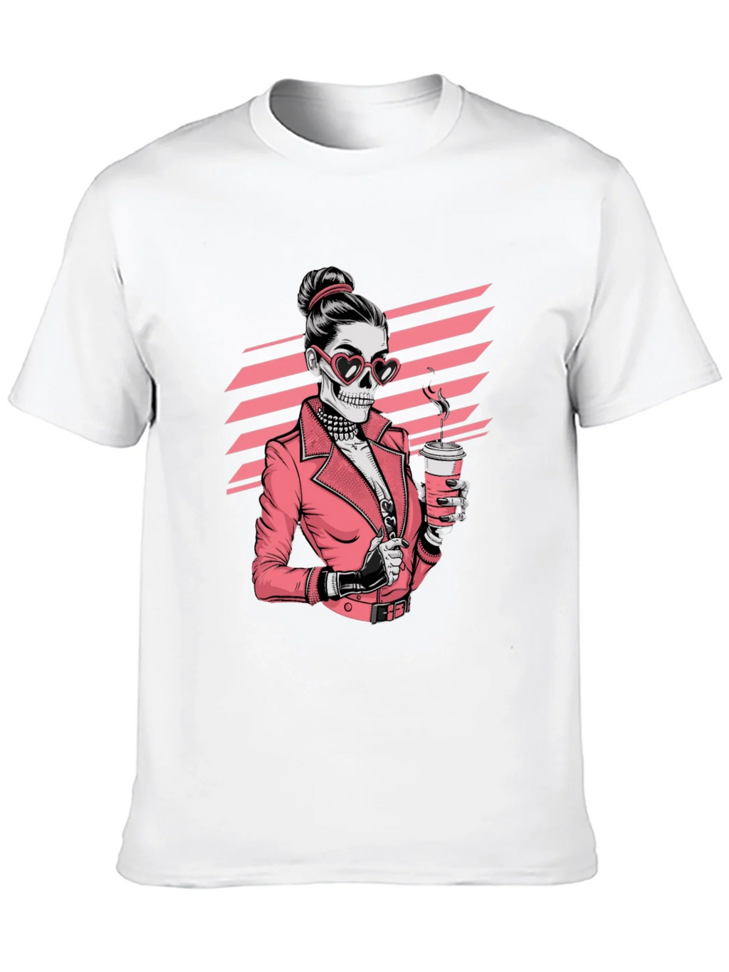 Skull Coffee Lover Graphic Tee - Black T-Shirt product image 12
