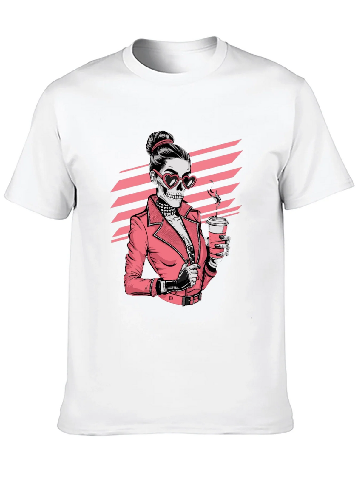 Skull Coffee Lover Graphic Tee - Black T-Shirt product image 12