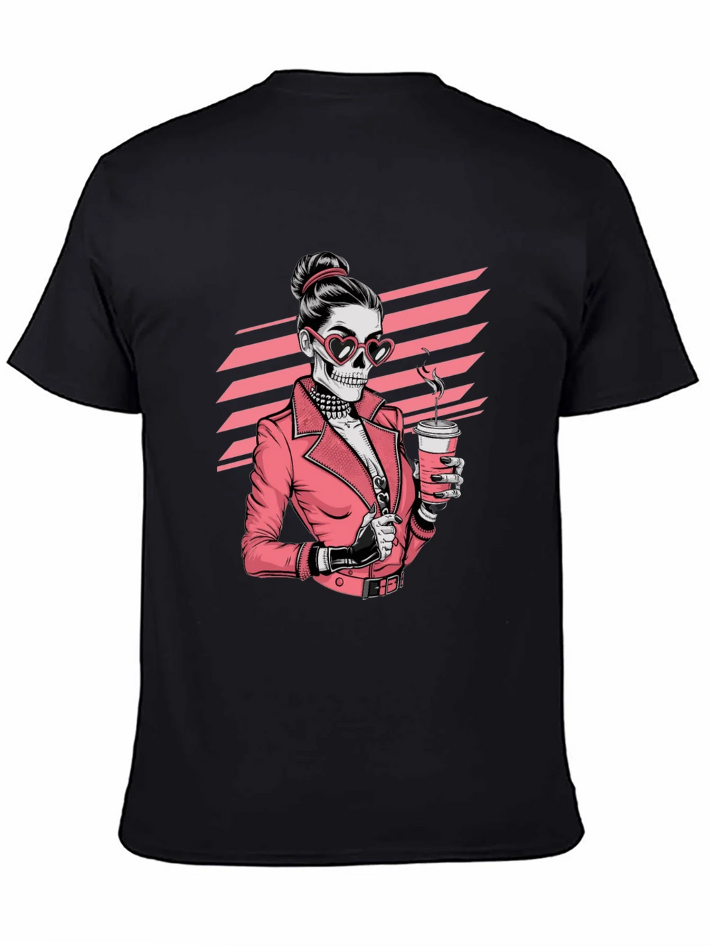 Skull Coffee Lover Graphic Tee - Black T-Shirt product image 7