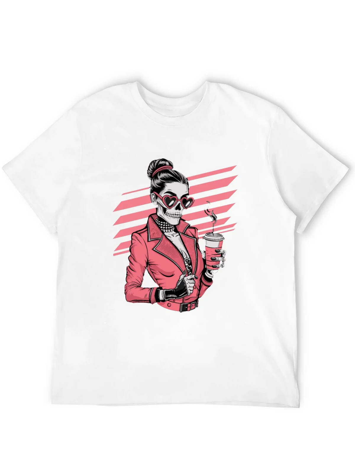 Skull Coffee Lover Graphic Tee - Black T-Shirt product image 3