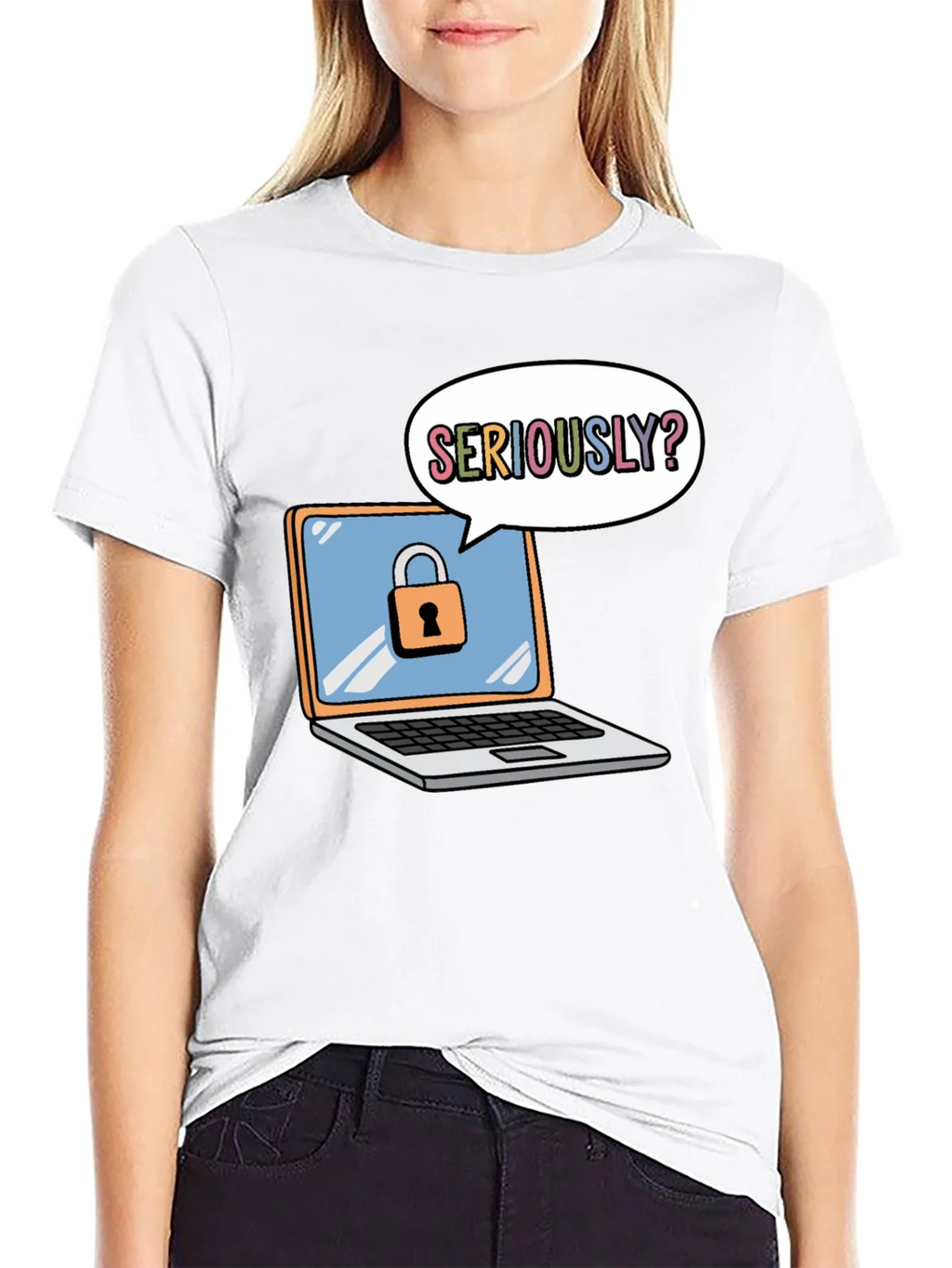 Funny Security Laptop T-Shirt product image 11