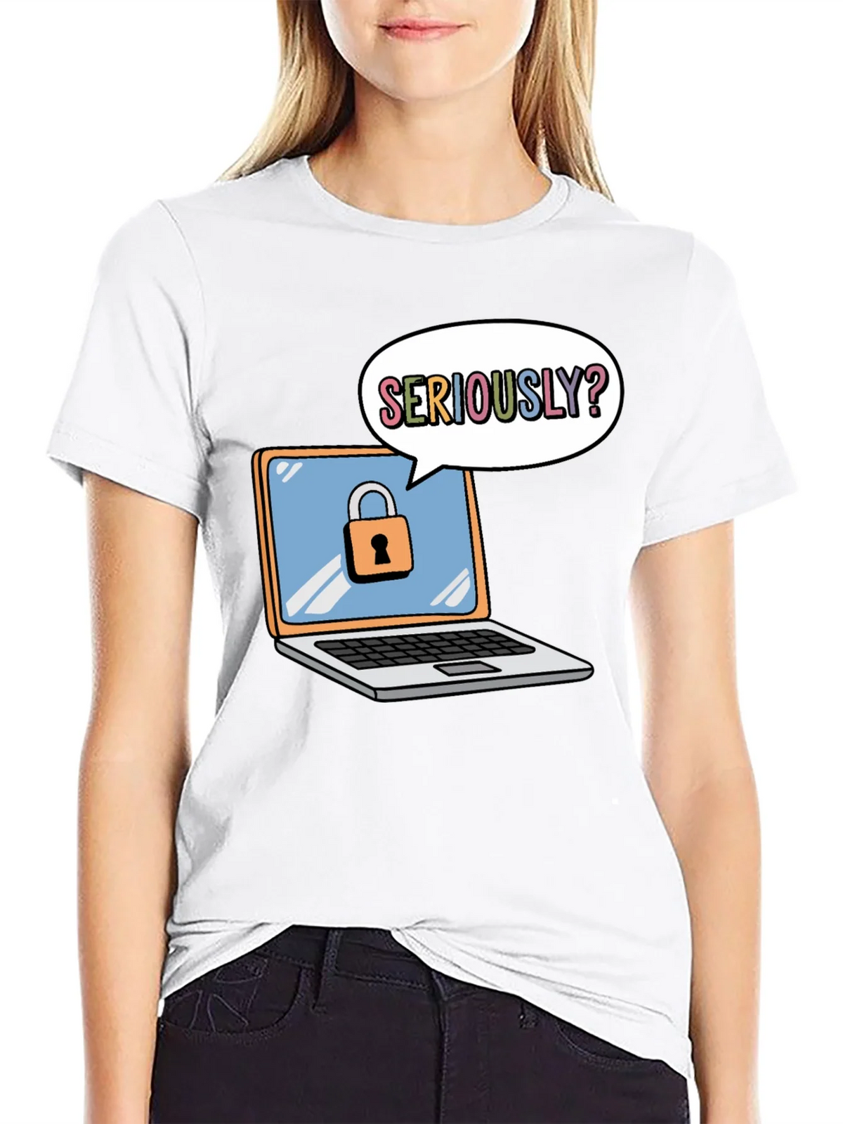 Funny Security Laptop T-Shirt product image 11