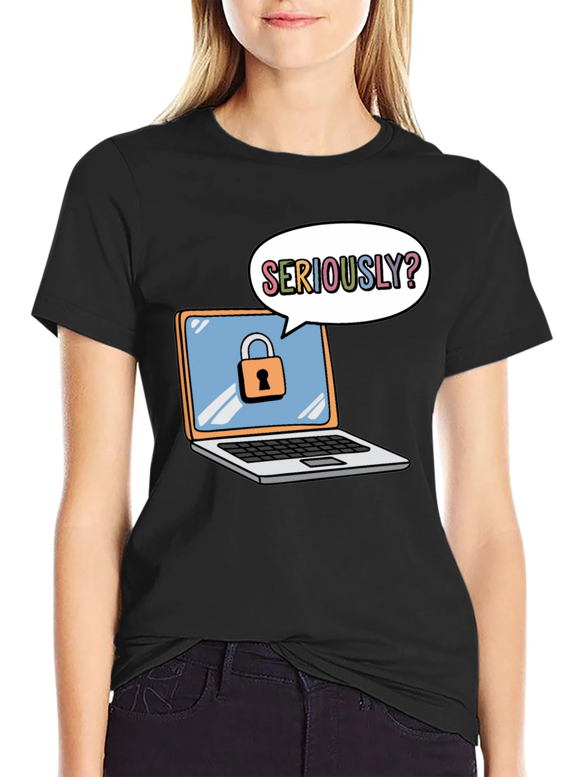 Funny Security Laptop T-Shirt product image 5