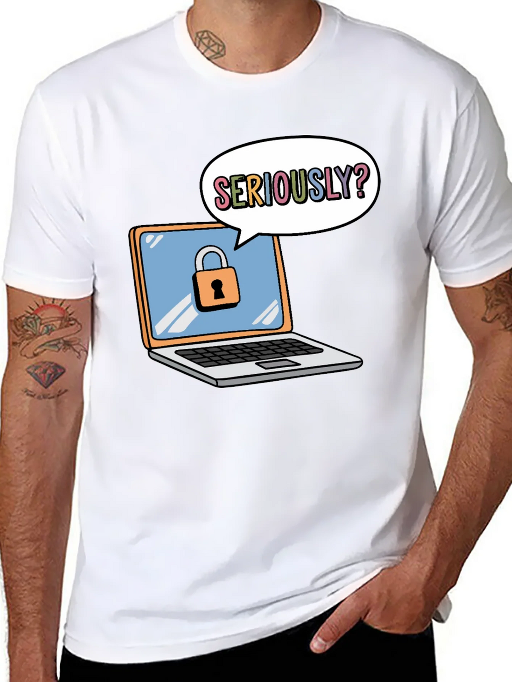 Funny Security Laptop T-Shirt product image 10