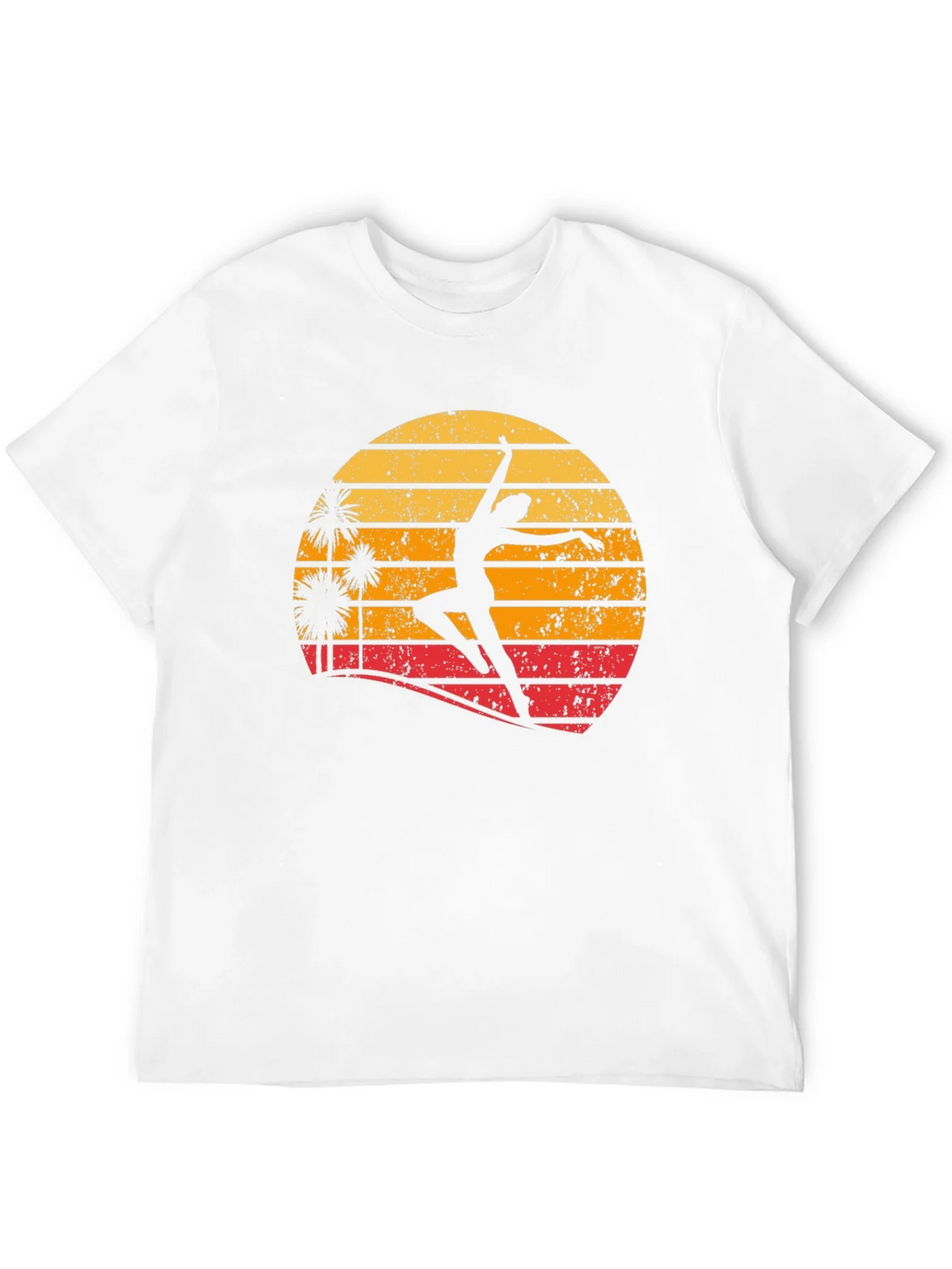 Retro Sunset Dancer Graphic Tee - Black product image 3