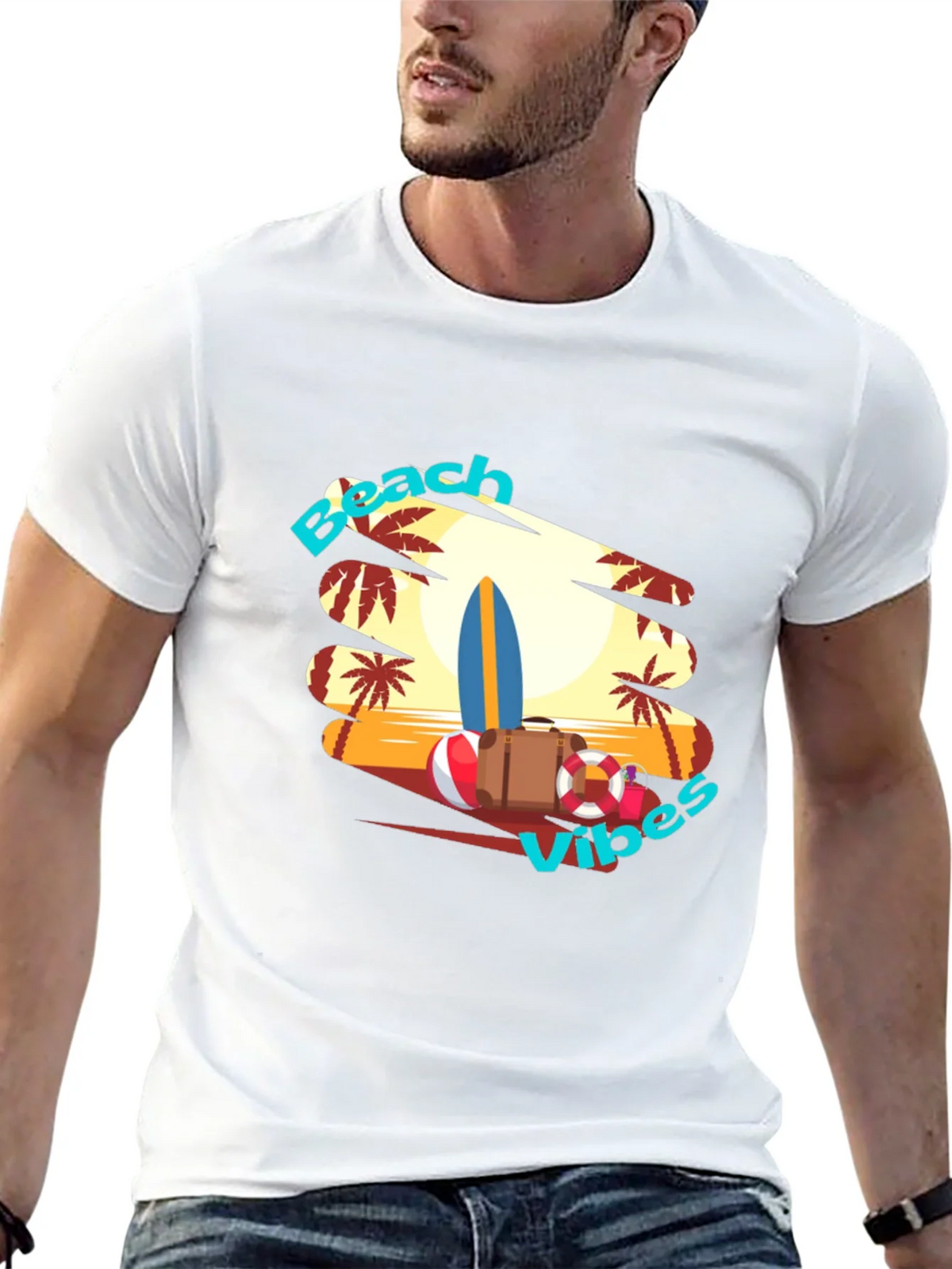 Beach Vibes Graphic T-Shirt - Tropical Summer Tee product image 4