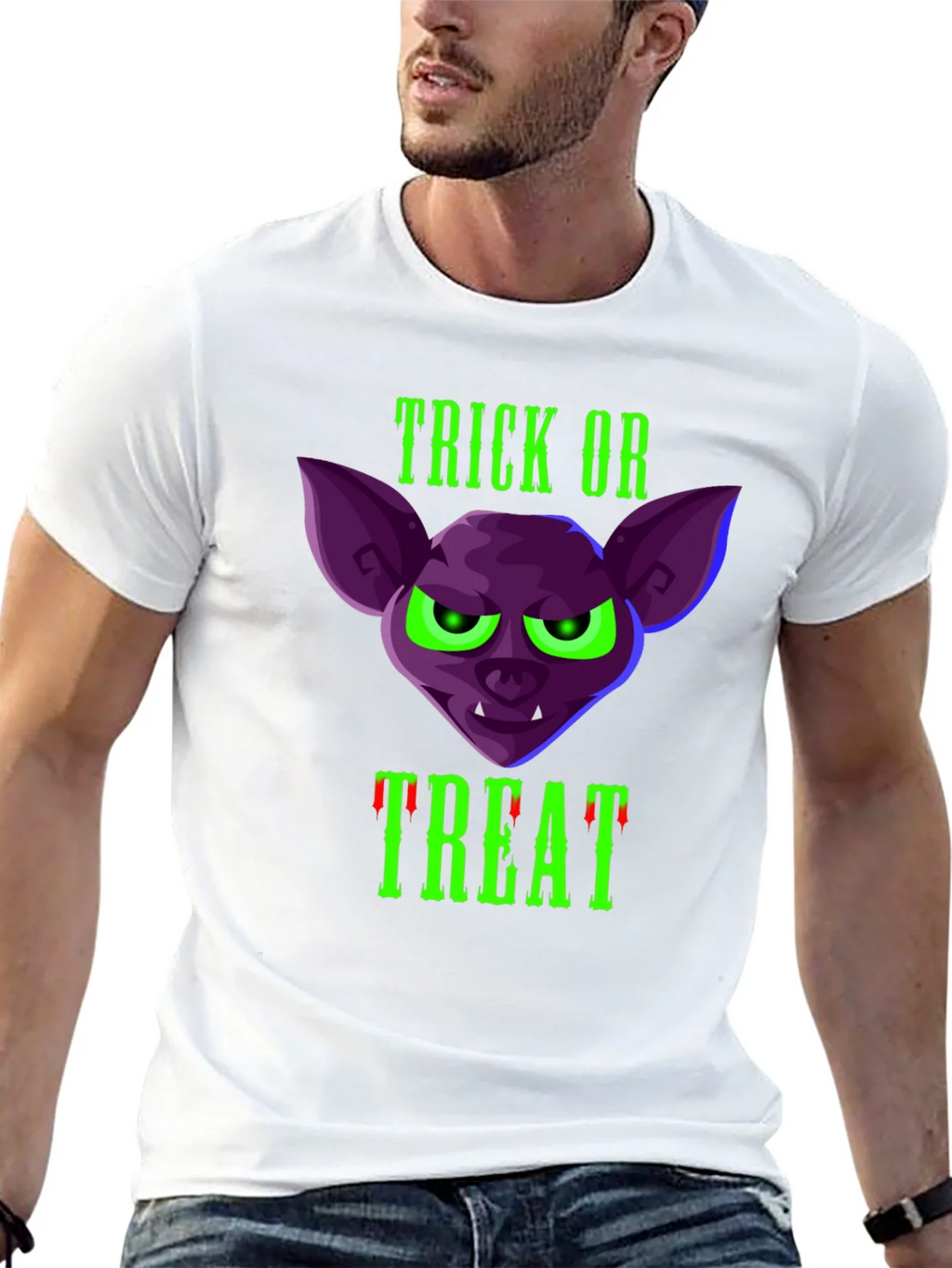 Trick or Treat Bat T-Shirt - Halloween Tee product image 4
