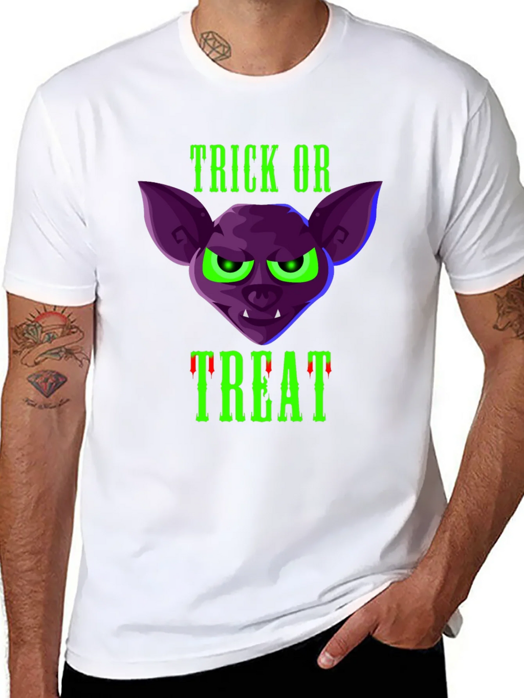 Trick or Treat Bat T-Shirt - Halloween Tee product image 10