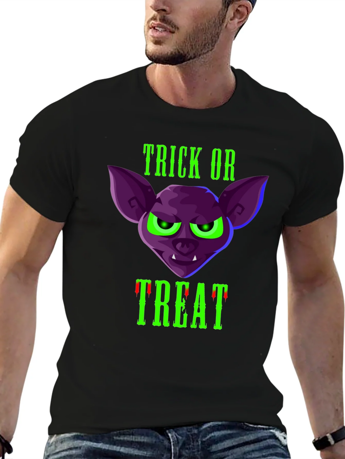 Trick or Treat Bat T-Shirt - Halloween Tee product image 9
