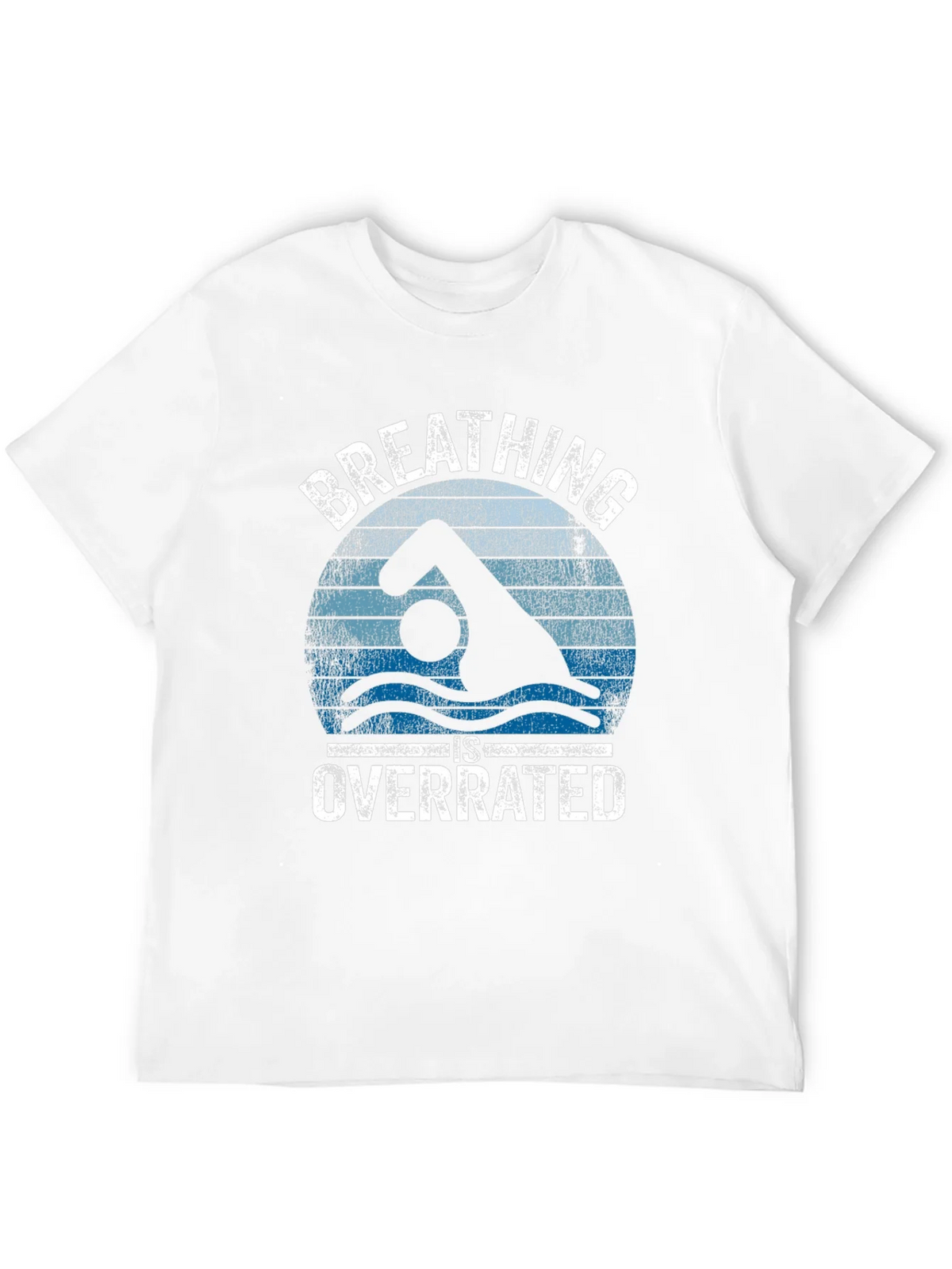 Breathing Is Overrated Swimmer Graphic T-Shirt product image 3