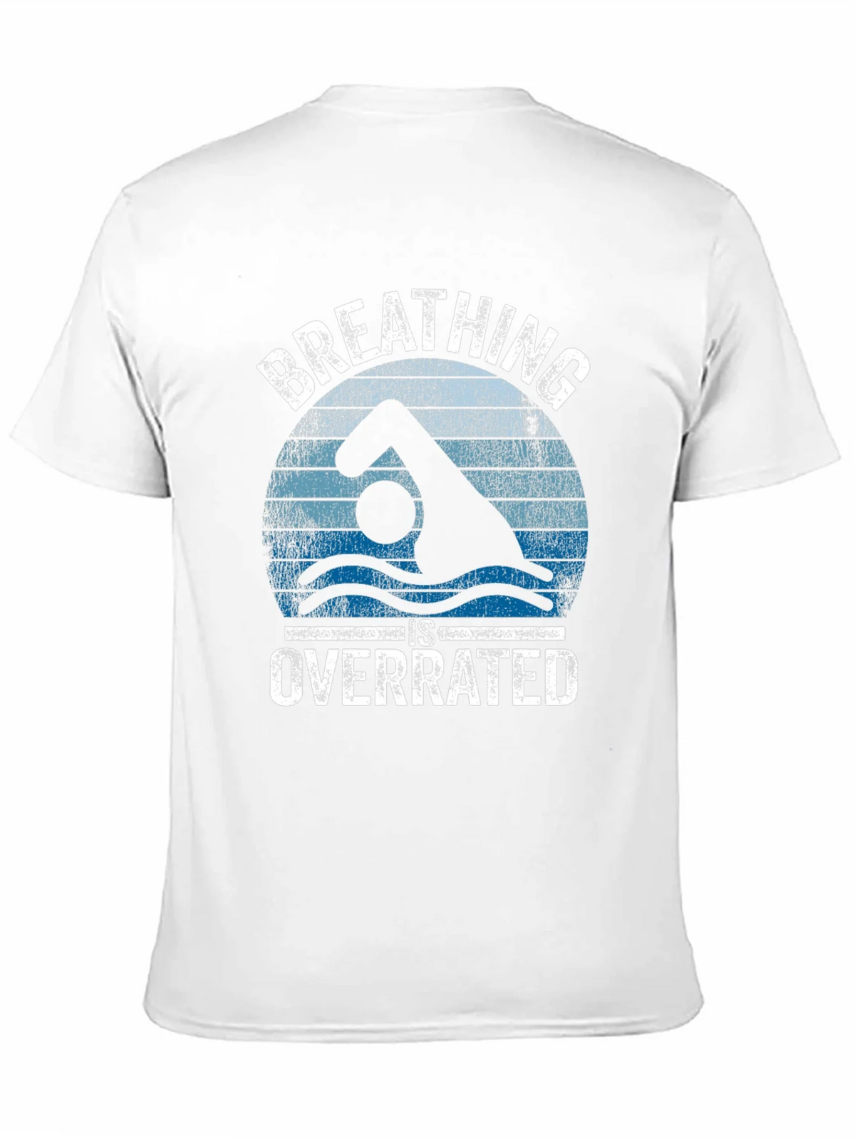 Breathing Is Overrated Swimmer Graphic T-Shirt product image 2