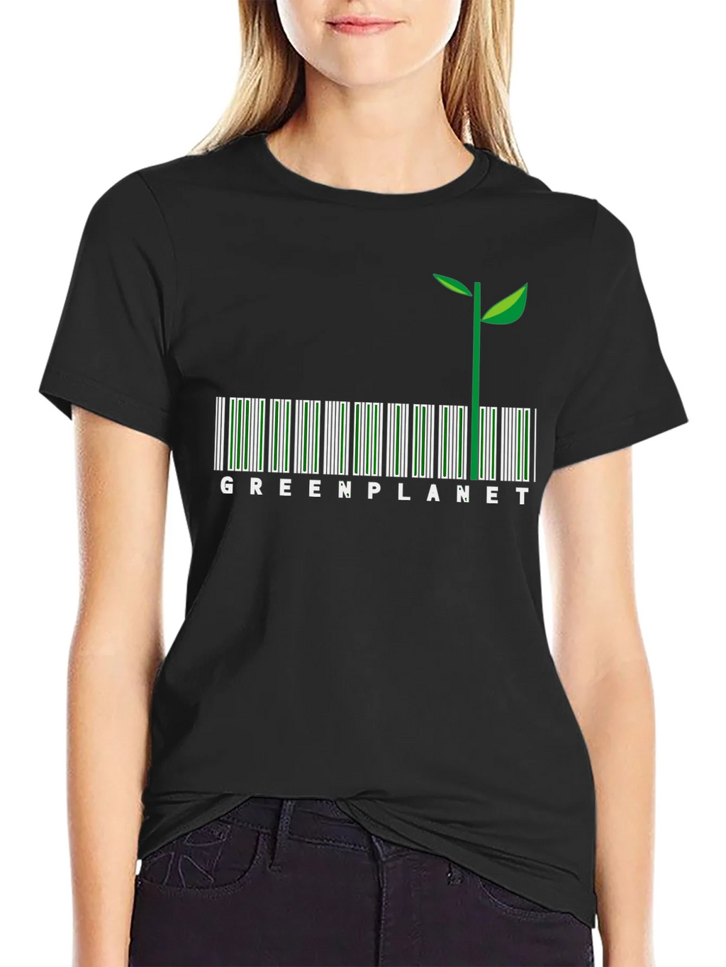 Green Planet Barcode T-Shirt product image 5