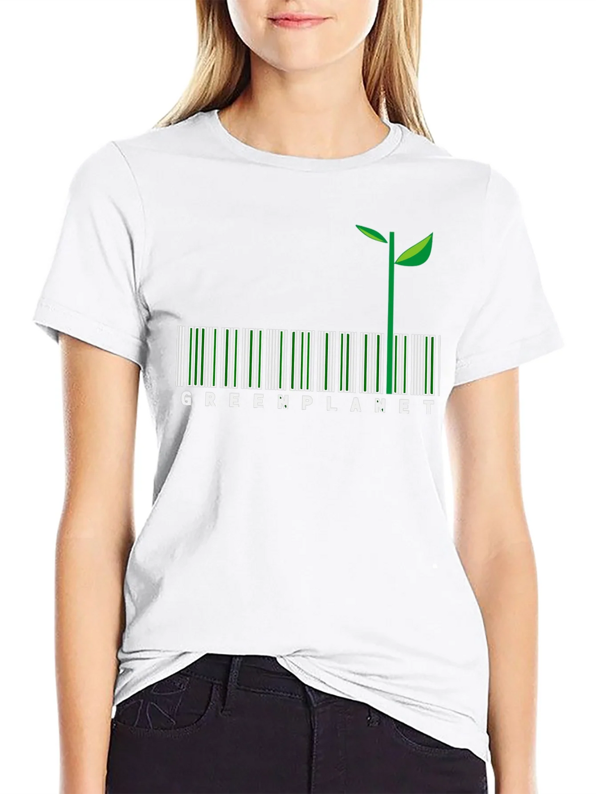 Green Planet Barcode T-Shirt product image 11