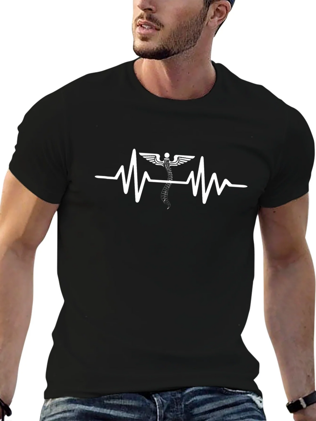 Chiropractor Heartbeat T-Shirt - Medical Spine Tee product image 9