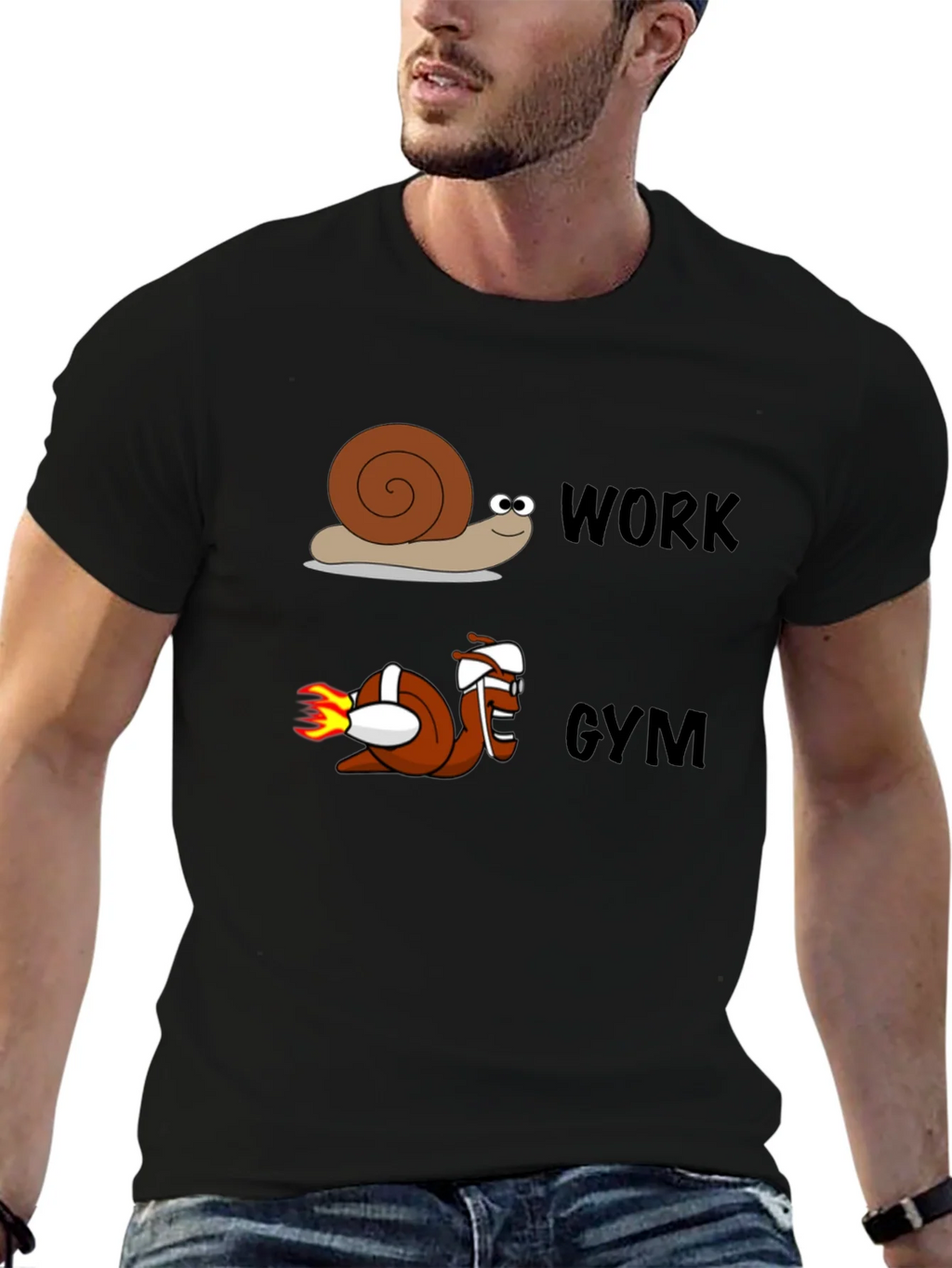 Work Gym Snail Tee Funny Workout Shirt product image 9