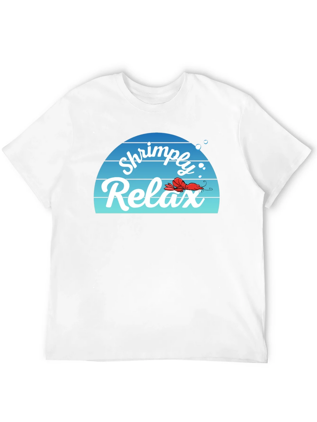 Shrimply Relax T-Shirt - Comfy Black Tee with Funny Graphic product image 3