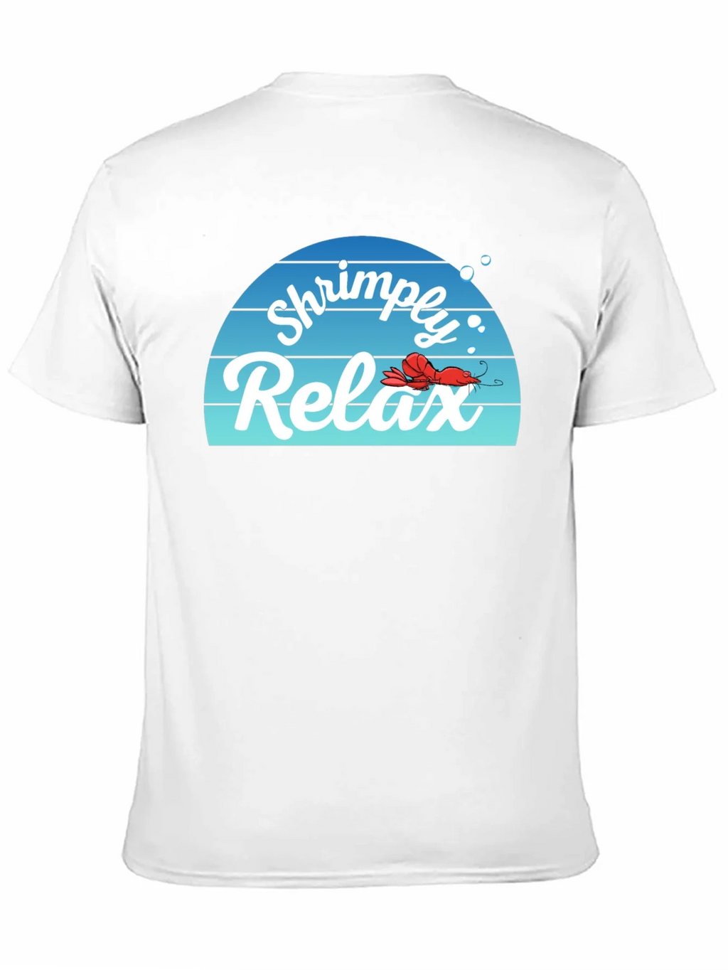 Shrimply Relax T-Shirt - Comfy Black Tee with Funny Graphic product image 2