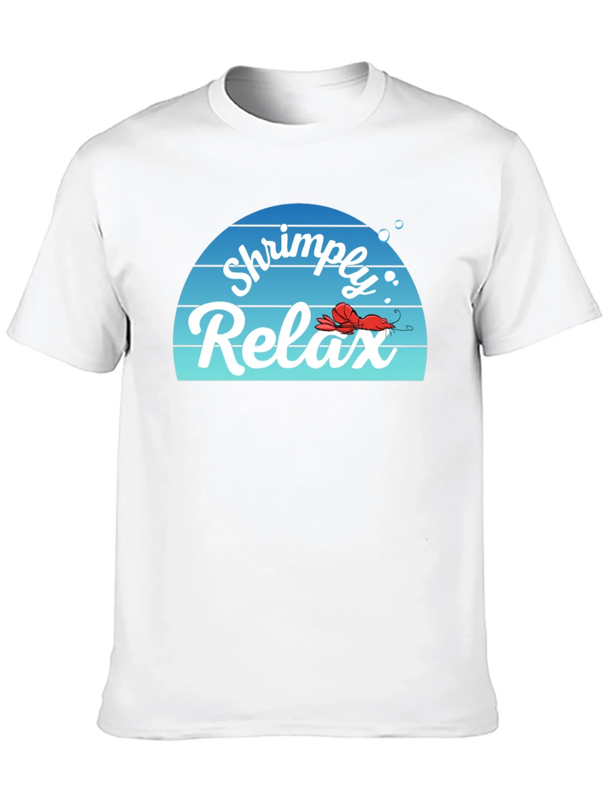 Shrimply Relax T-Shirt - Comfy Black Tee with Funny Graphic product image 12