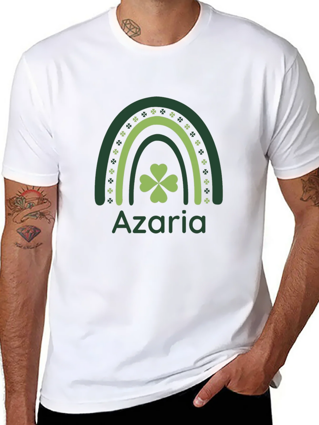 Azaria Shamrock Rainbow St. Patricks Day T-Shirt product image 10