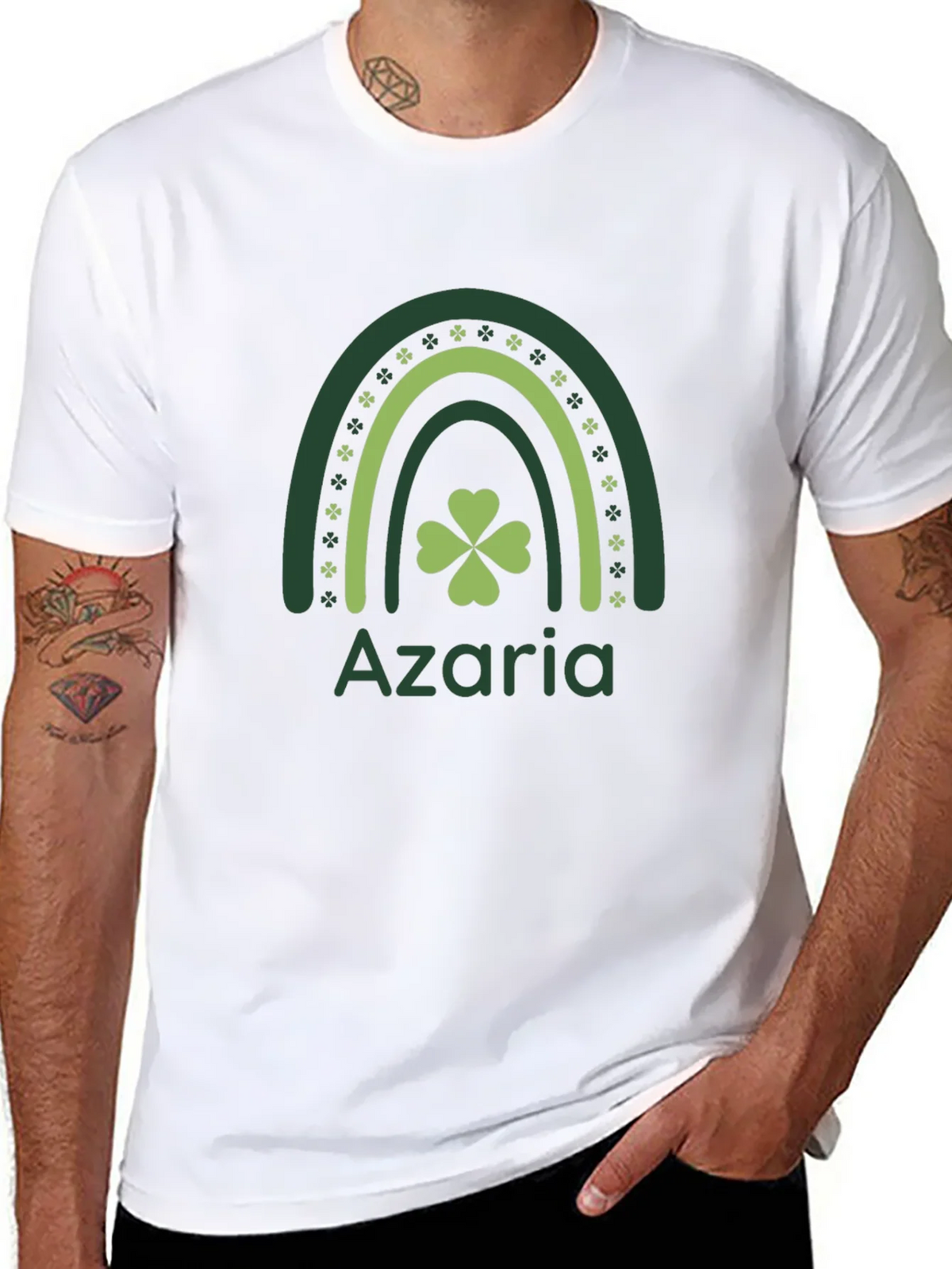 Azaria Shamrock Rainbow St. Patricks Day T-Shirt product image 10