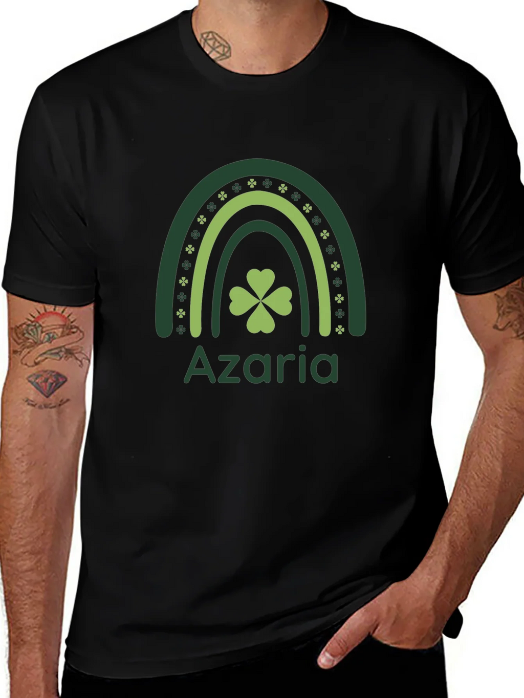 Azaria Shamrock Rainbow St. Patricks Day T-Shirt product image 1