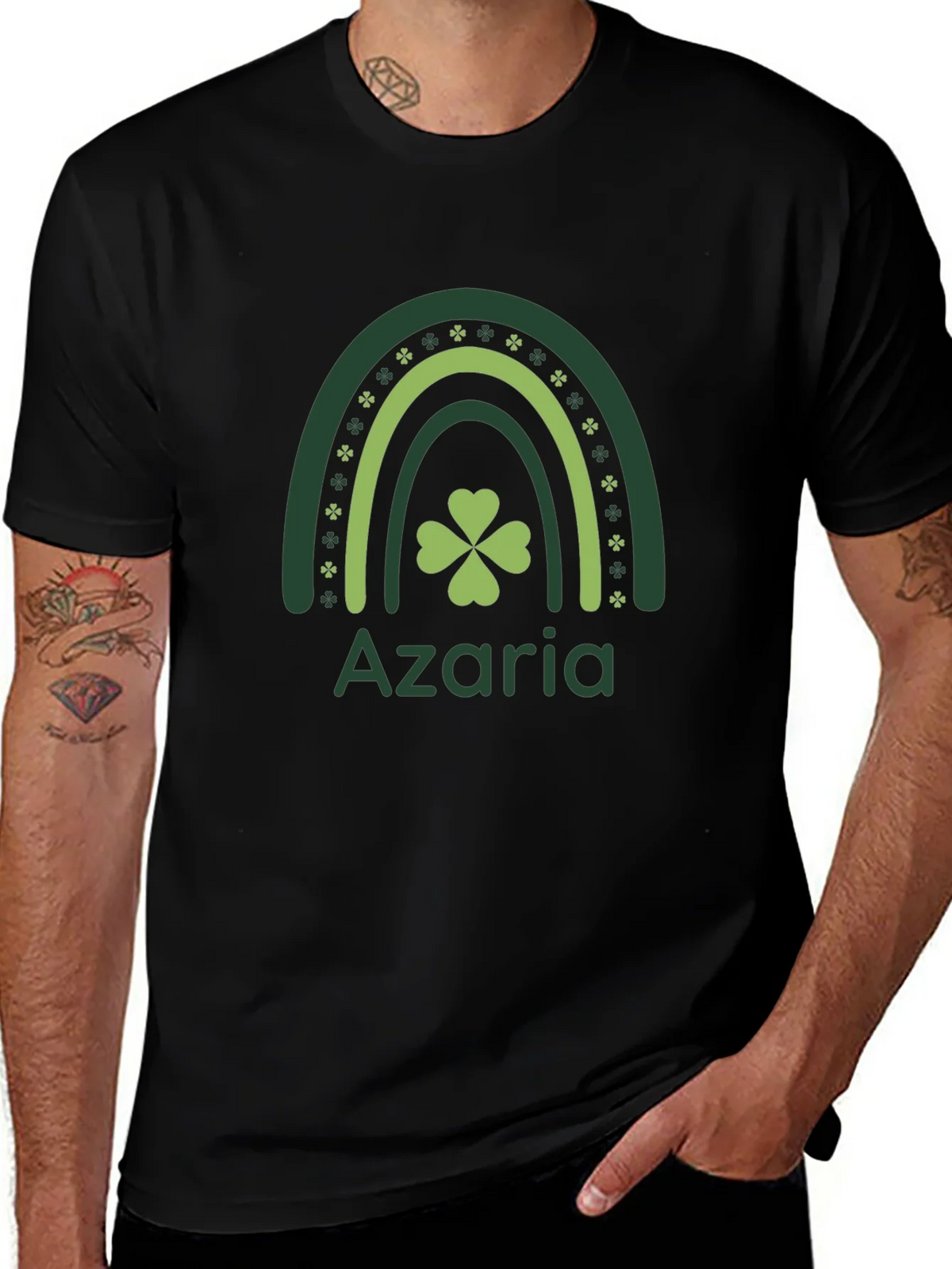 Azaria Shamrock Rainbow St. Patricks Day T-Shirt product image 1