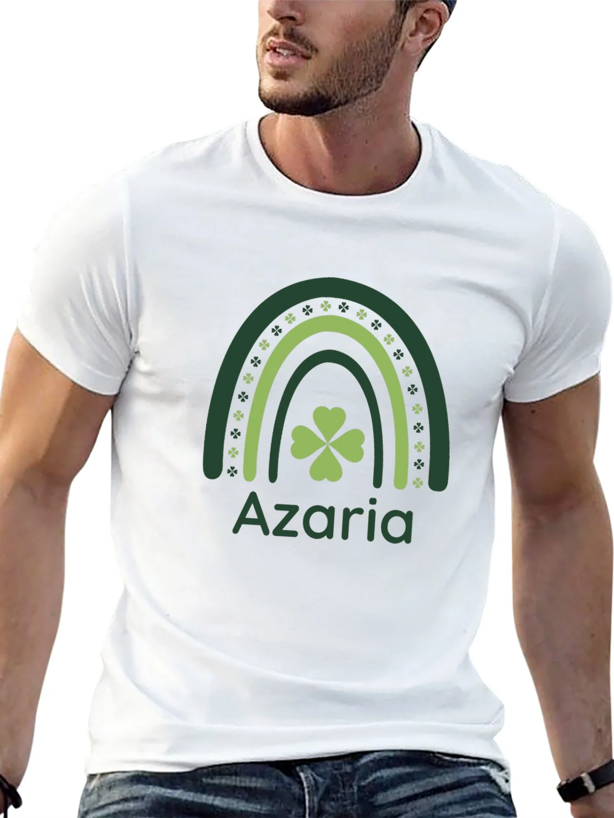 Azaria Shamrock Rainbow St. Patricks Day T-Shirt product image 4