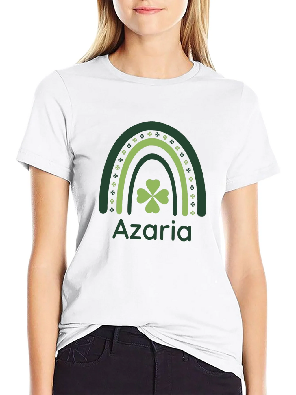 Azaria Shamrock Rainbow St. Patricks Day T-Shirt product image 11