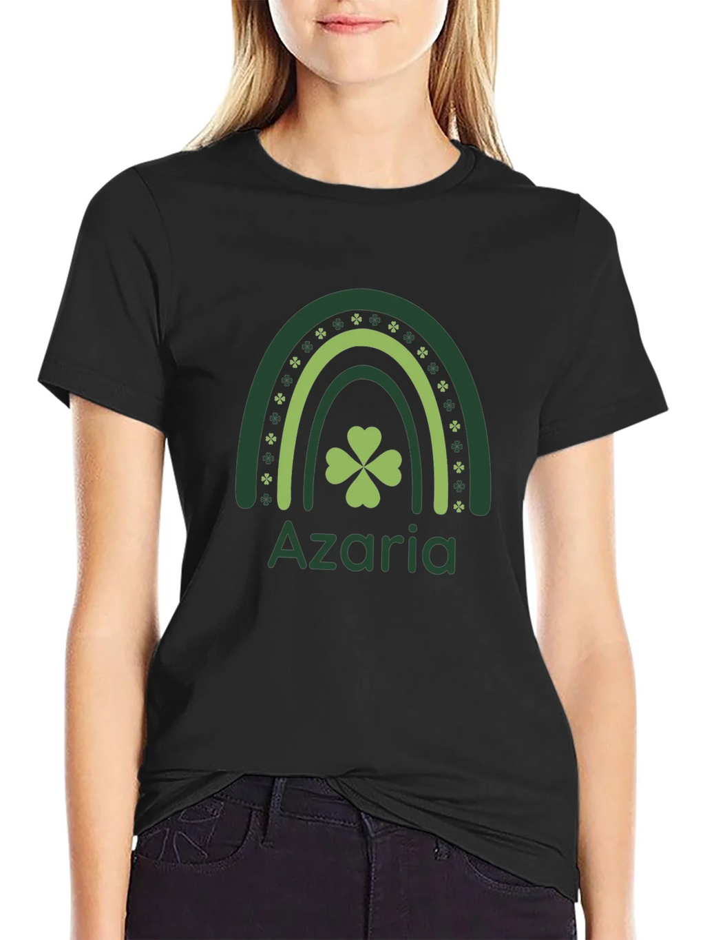 Azaria Shamrock Rainbow St. Patricks Day T-Shirt product image 5