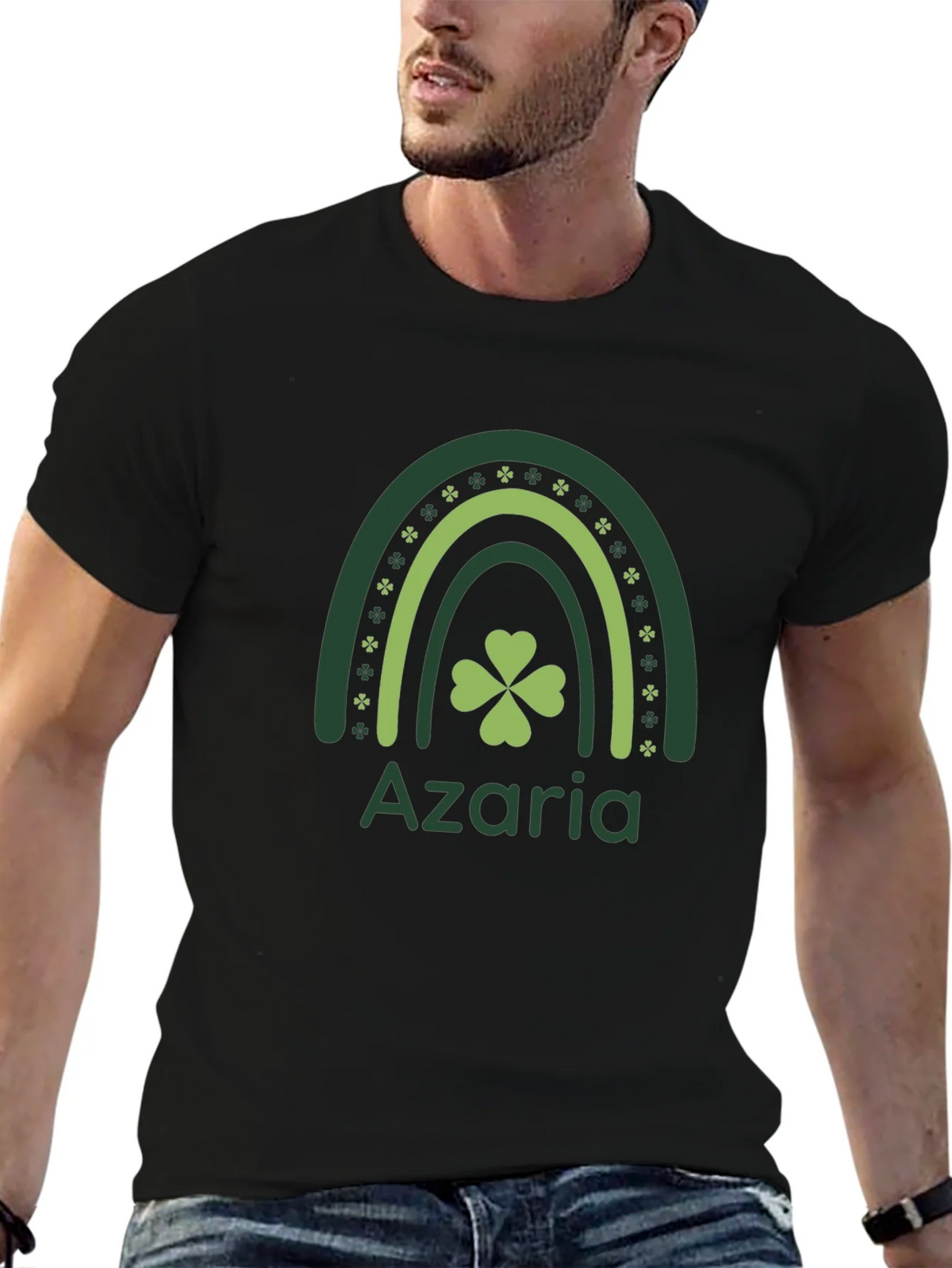 Azaria Shamrock Rainbow St. Patricks Day T-Shirt product image 9