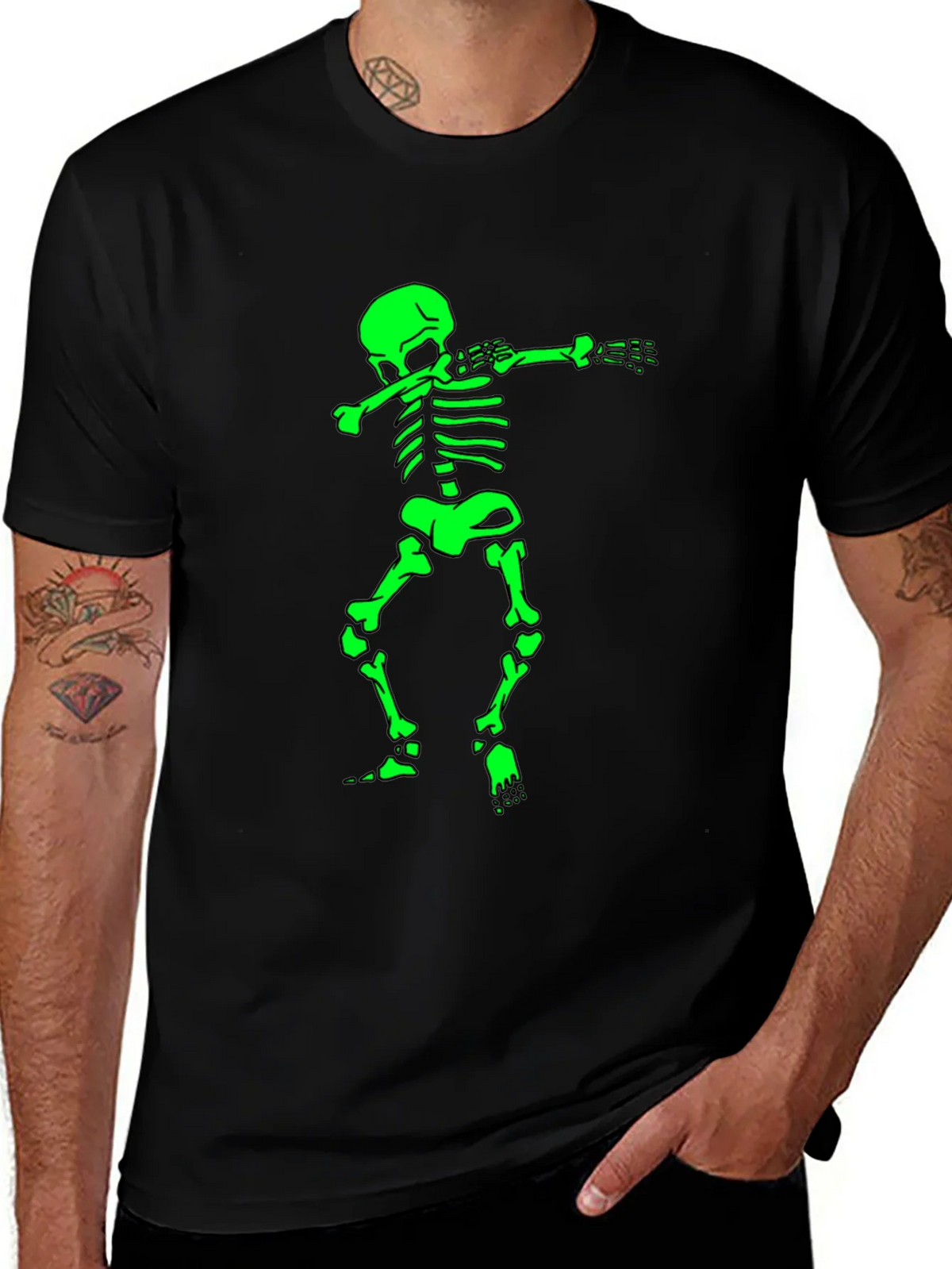 Dabbing Skeleton Graphic Tee product image 1