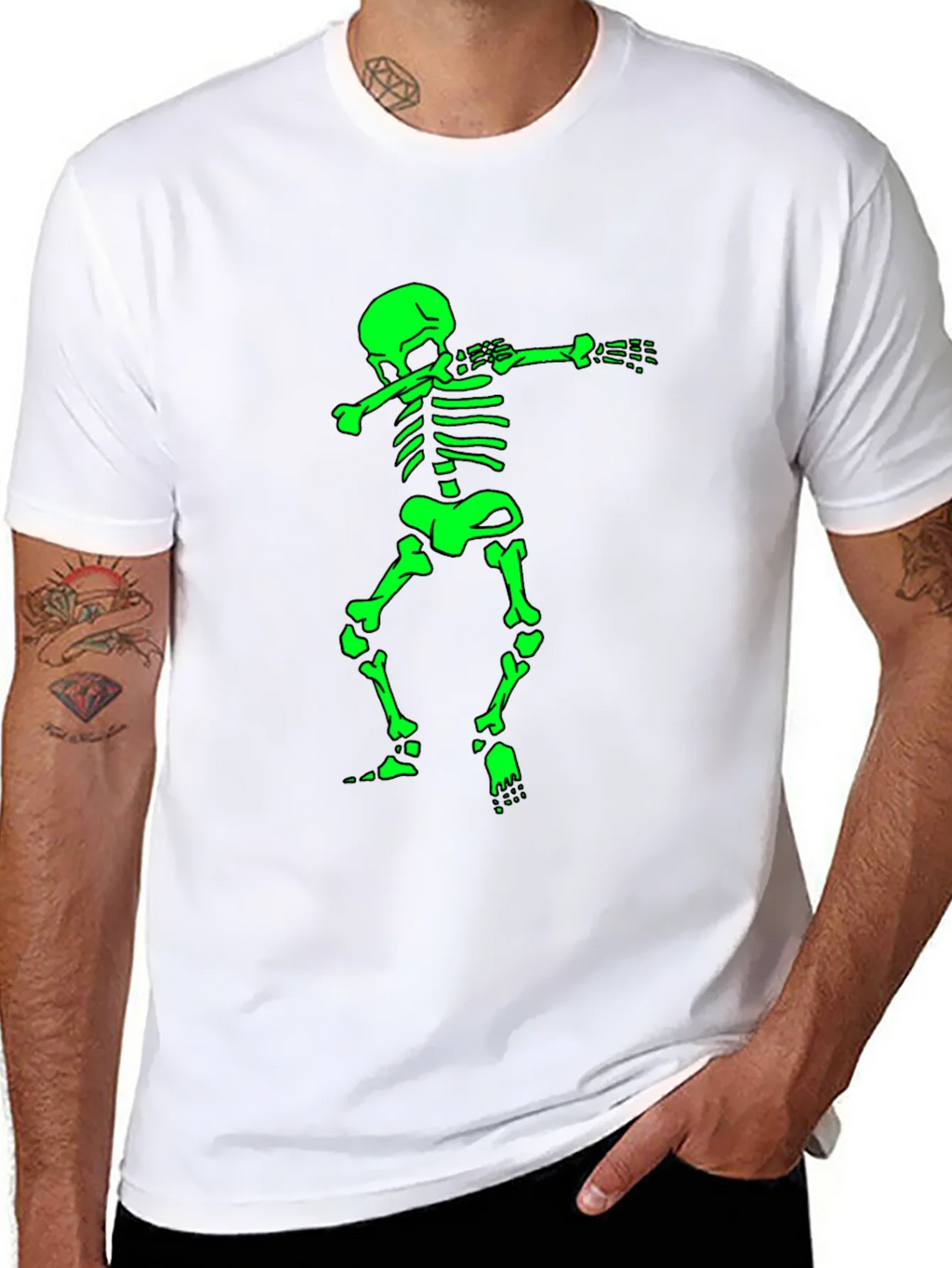 Dabbing Skeleton Graphic Tee product image 10