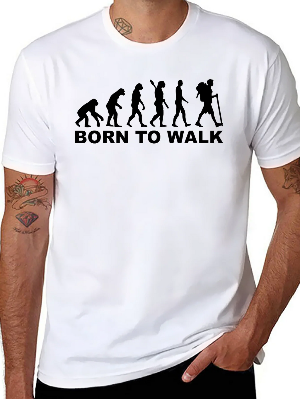 Born To Walk Evolution Graphic T-Shirt product image 10