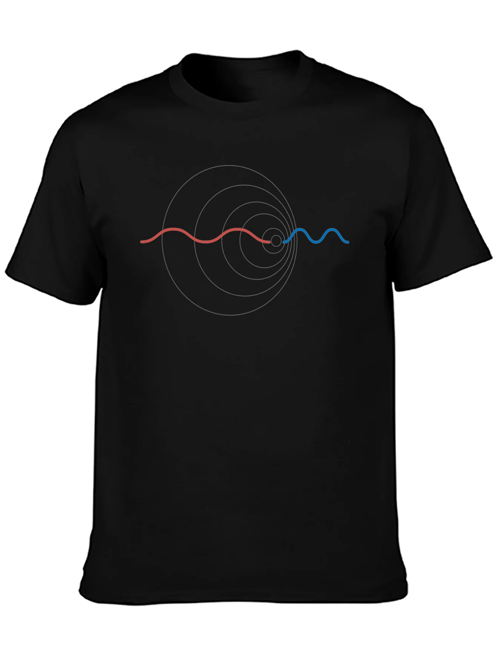 Physics Wave Black T-Shirt product image 6