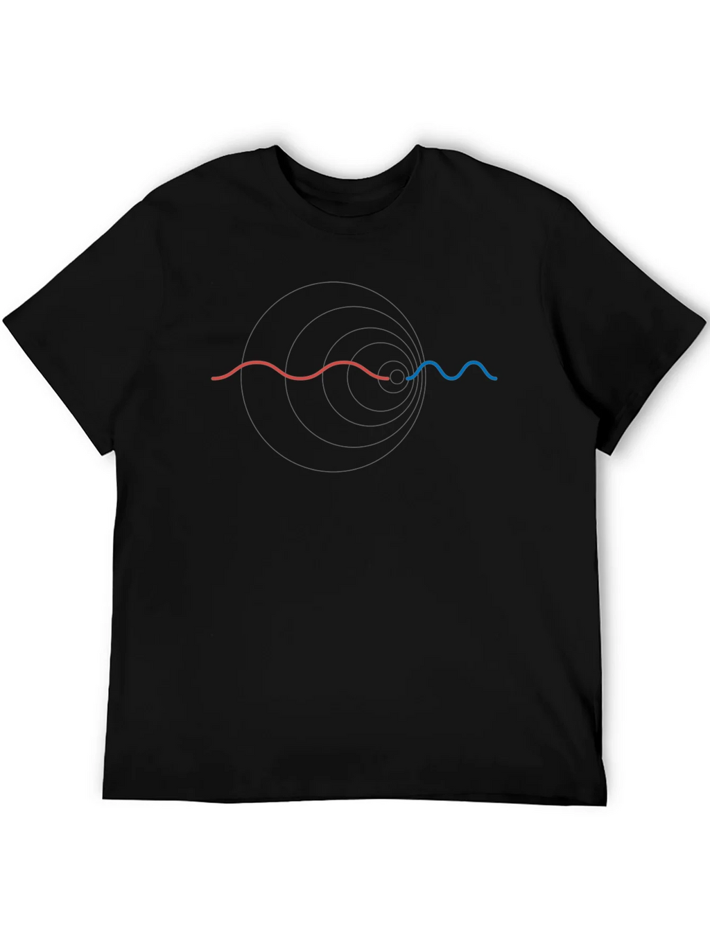 Physics Wave Black T-Shirt product image 8