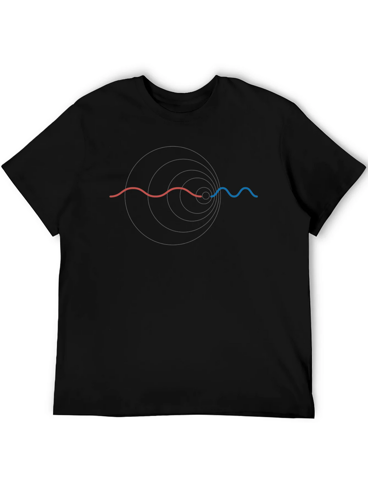 Physics Wave Black T-Shirt product image 8