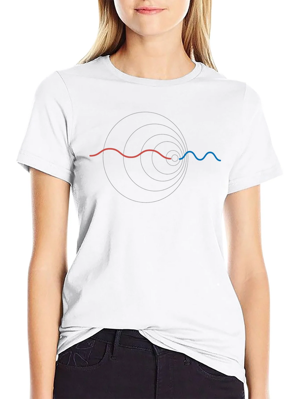 Physics Wave Black T-Shirt product image 11