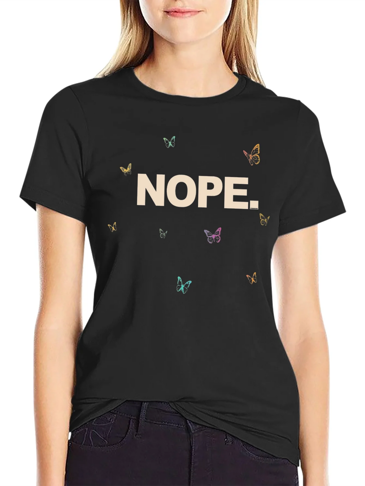 Nope Butterfly Graphic Tee product image 5