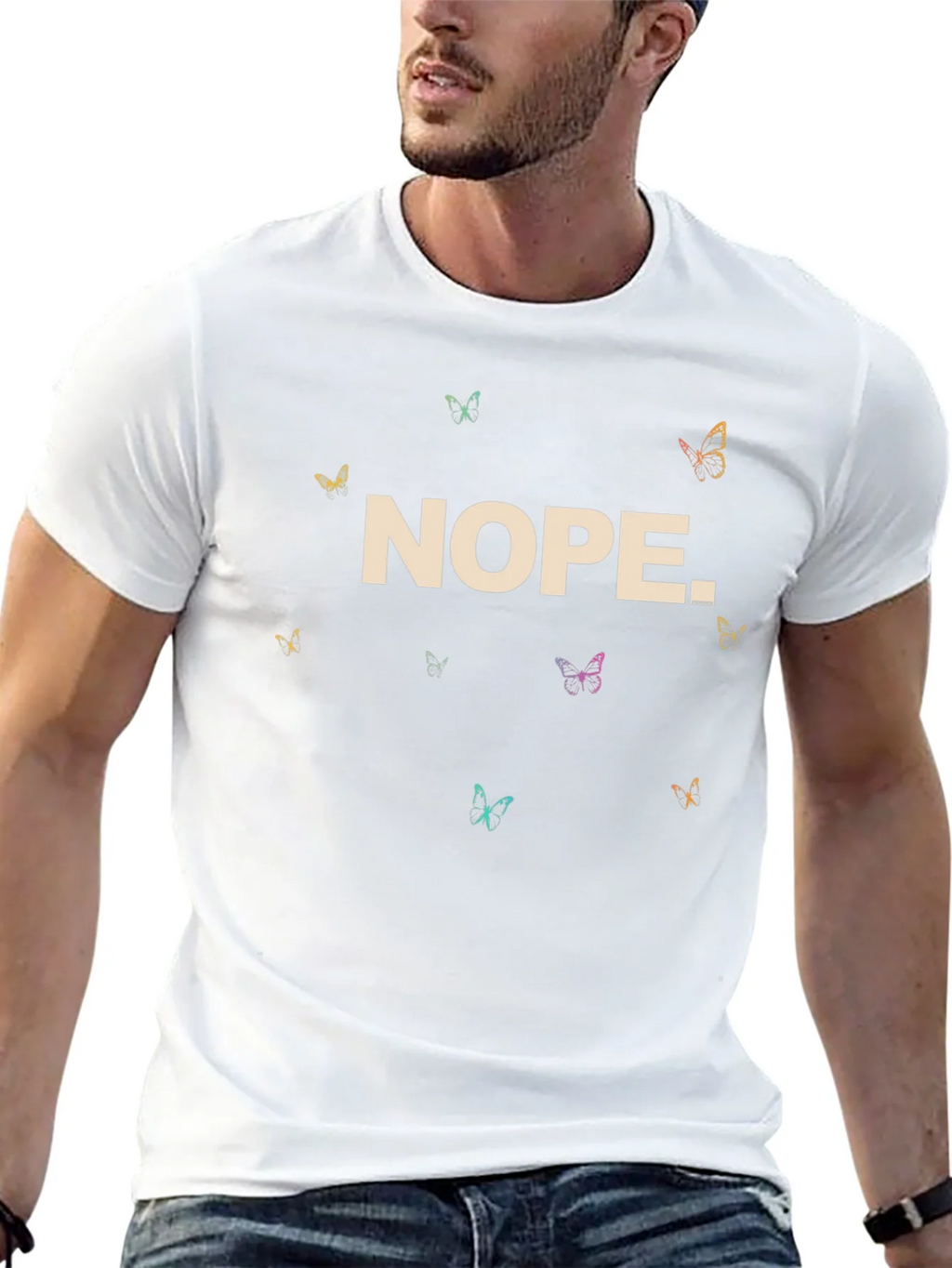 Nope Butterfly Graphic Tee product image 4